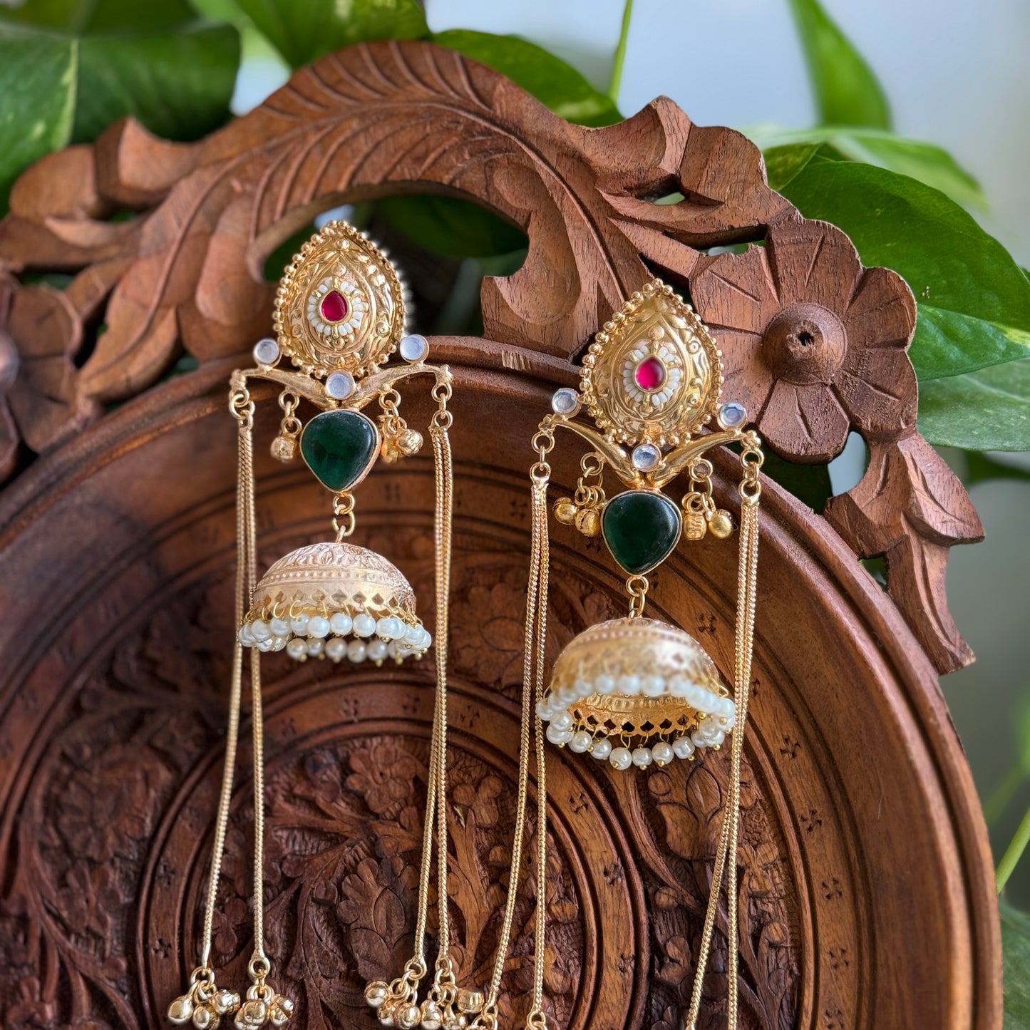 Sanya | gold plated Jhumka Earrings