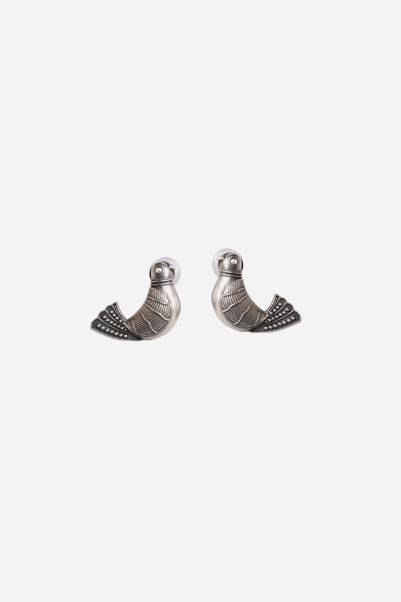 Birdie Silver Stud Earrings