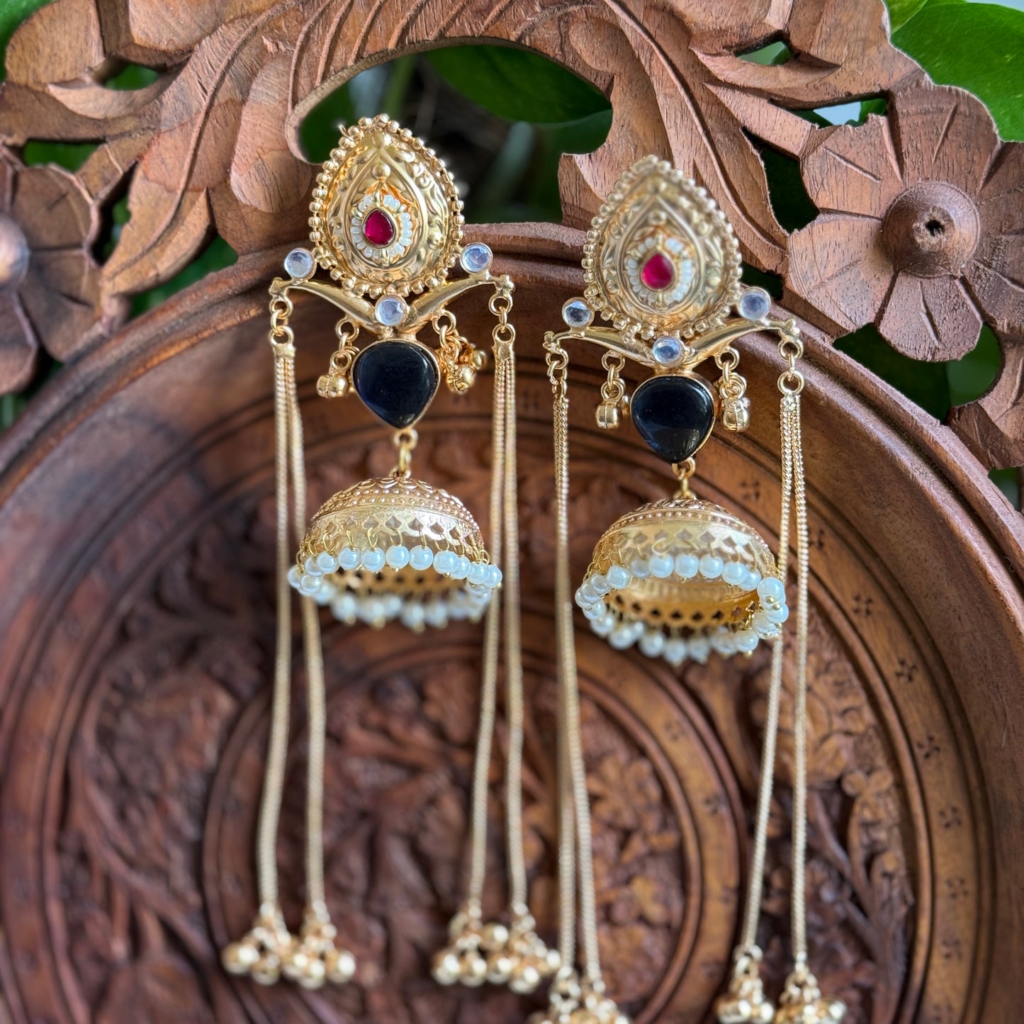 Sanya | gold plated Jhumka Earrings