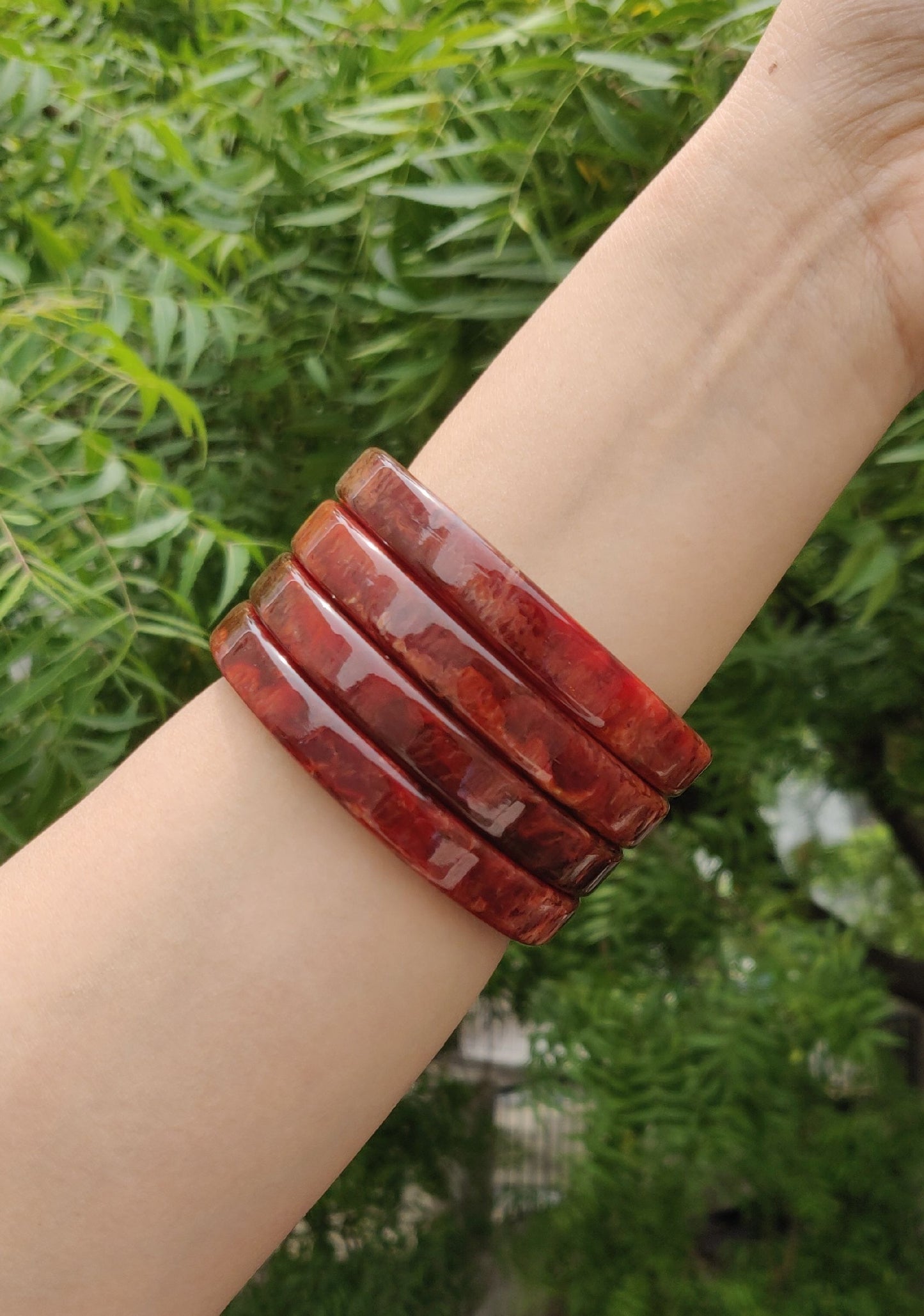 Resin Bracelet Stack / kada 4- piece set