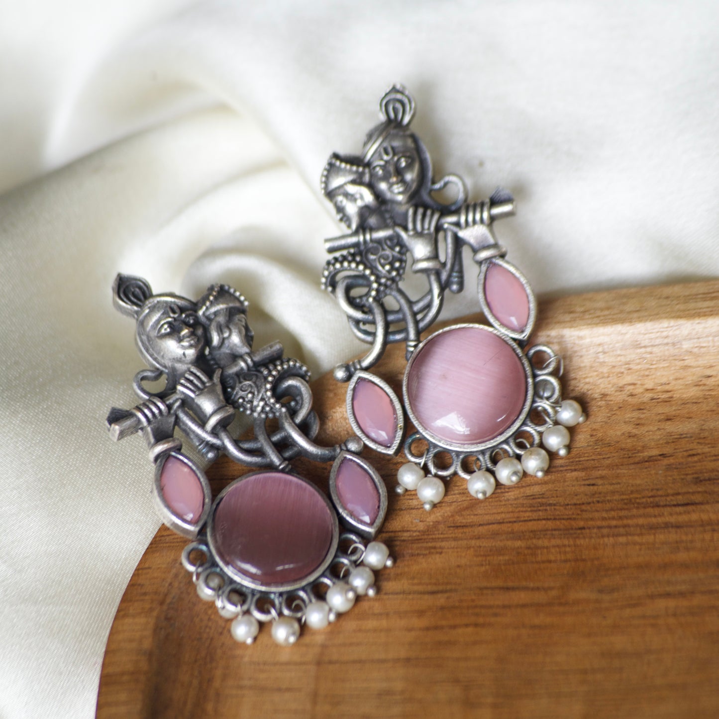Lord krishna with Bansi earrings - Bloom - By Sushmita