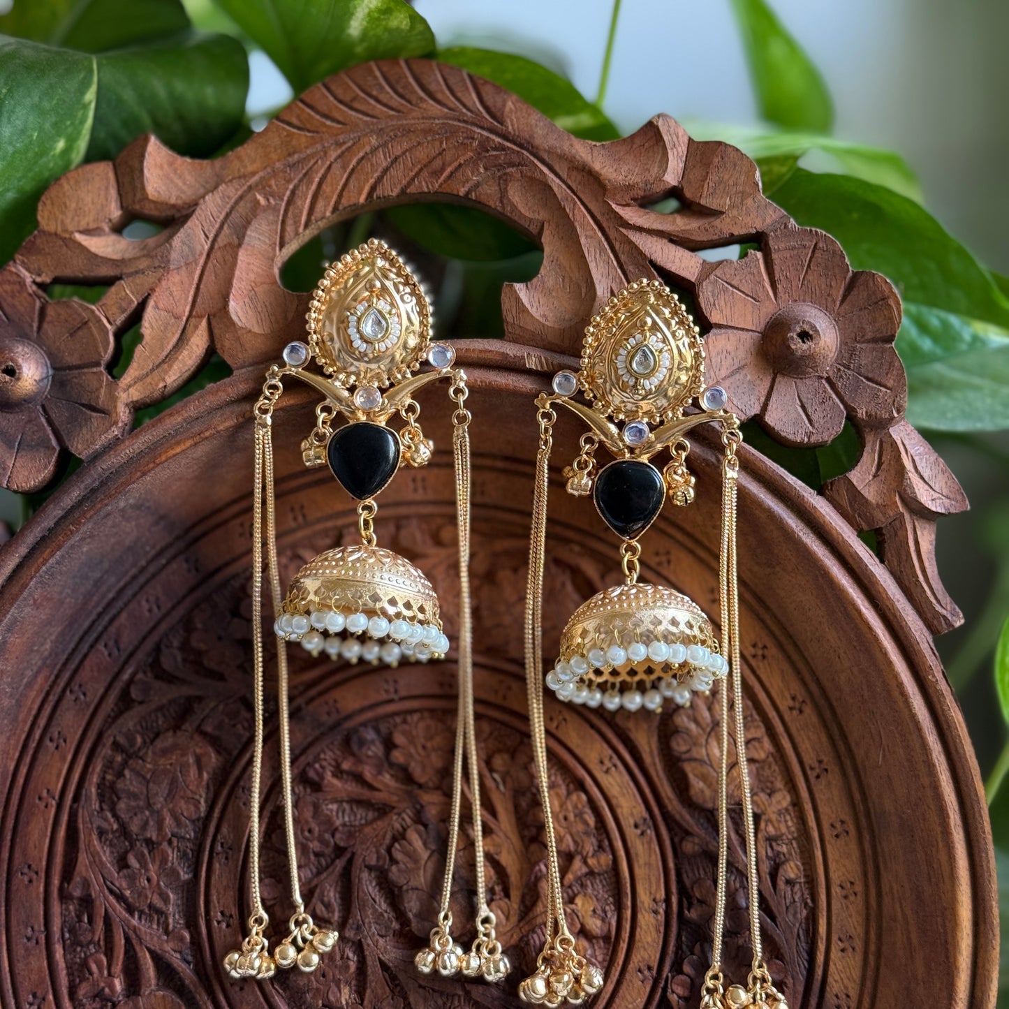Sanya | gold plated Jhumka Earrings