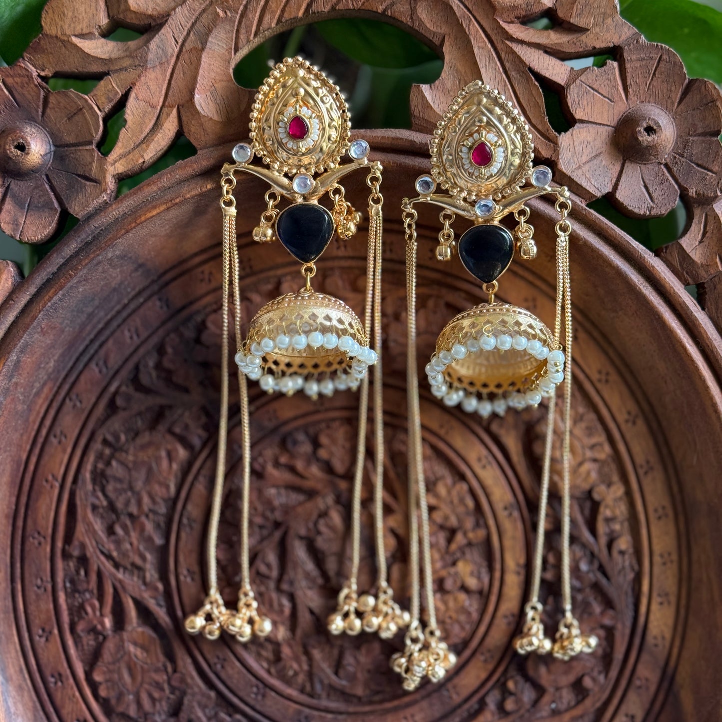 Sanya | gold plated Jhumka Earrings