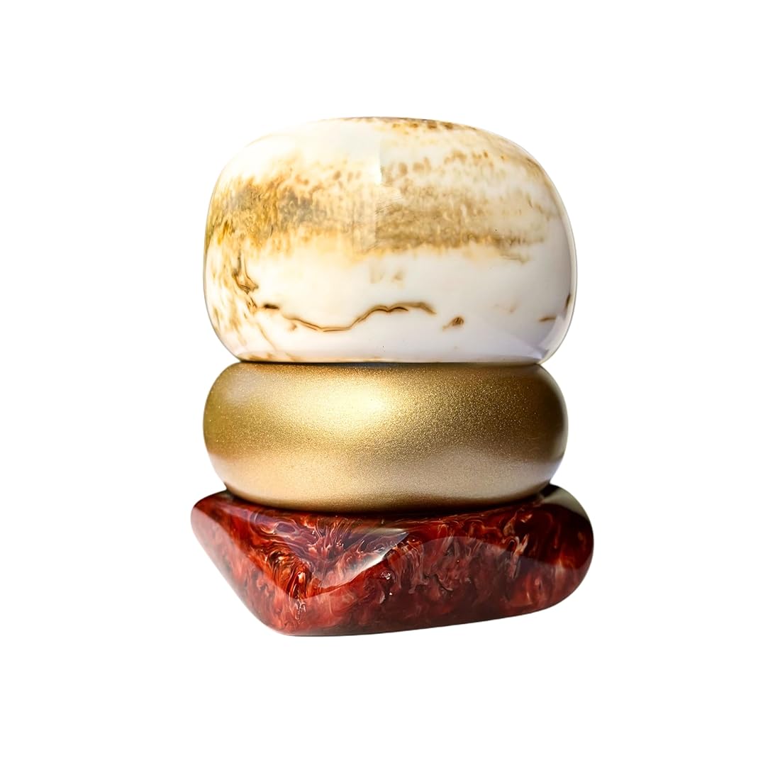 Resin Bracelet Stack / kada 3- piece set
