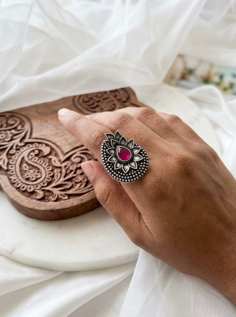 Adjustable Silver plated Ring