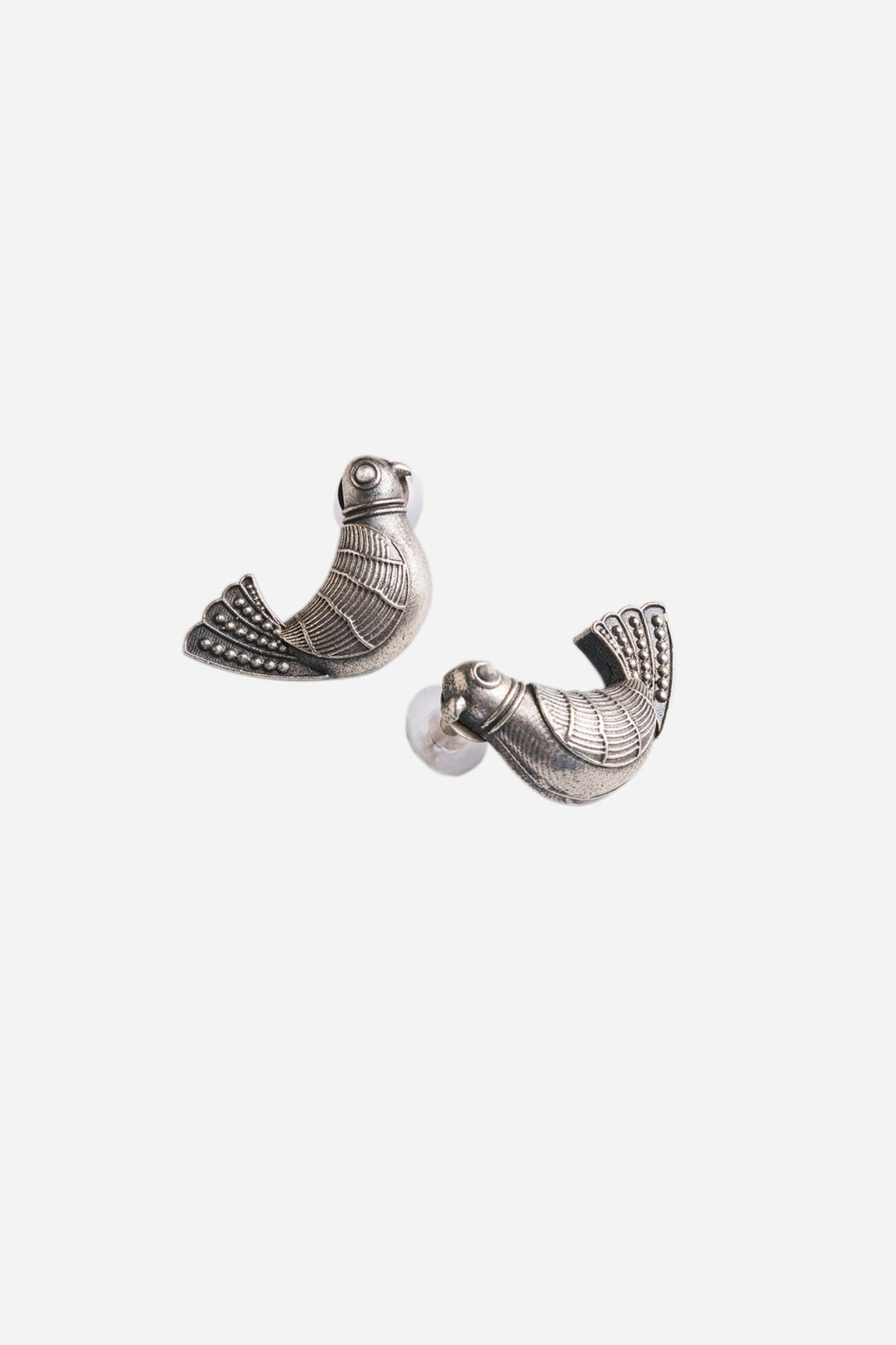 Birdie Silver Stud Earrings