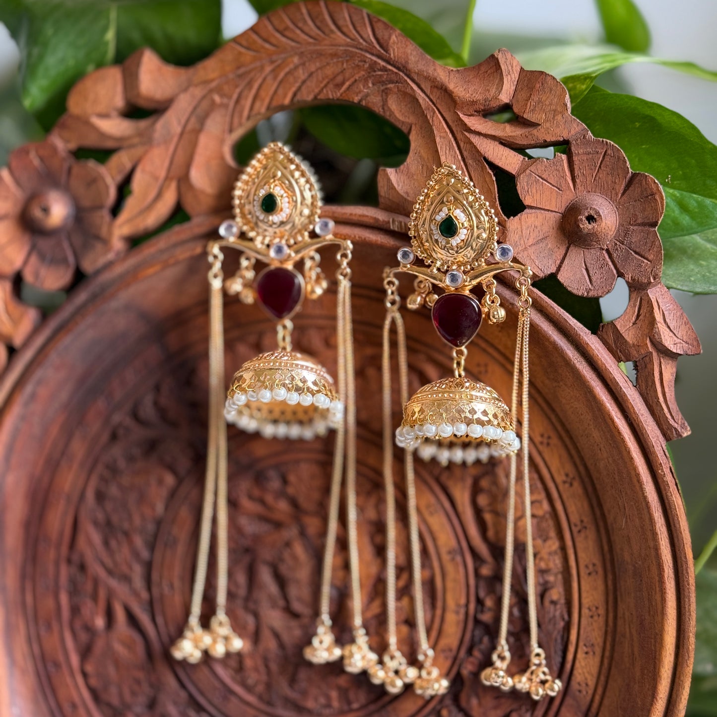 Sanya | gold plated Jhumka Earrings