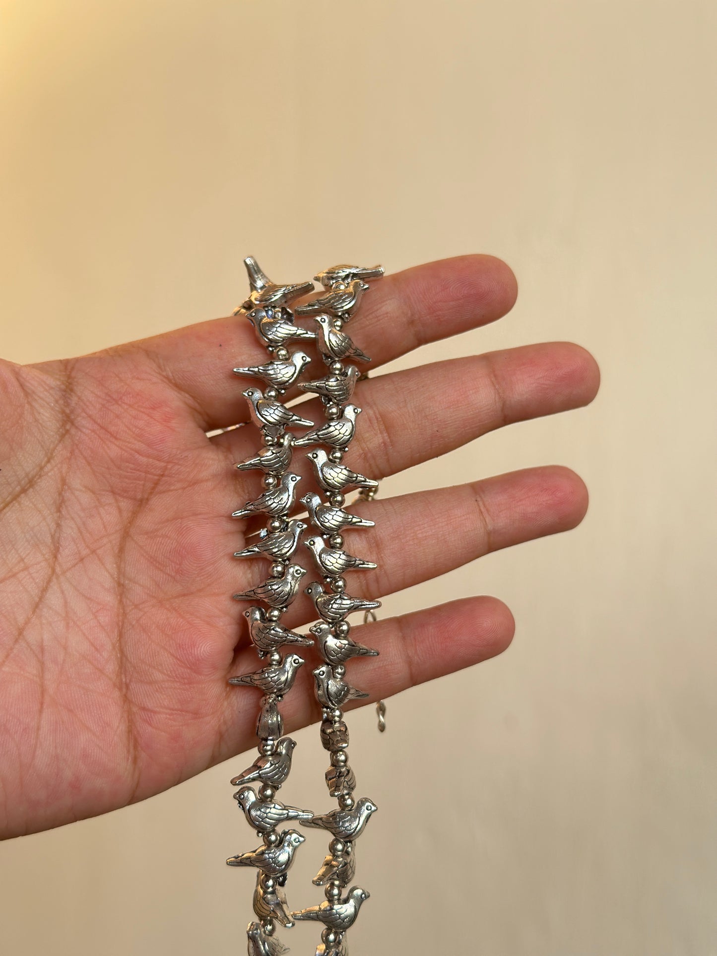 Silver Bird Anklets 🕊️ - Bloom - By Sushmita