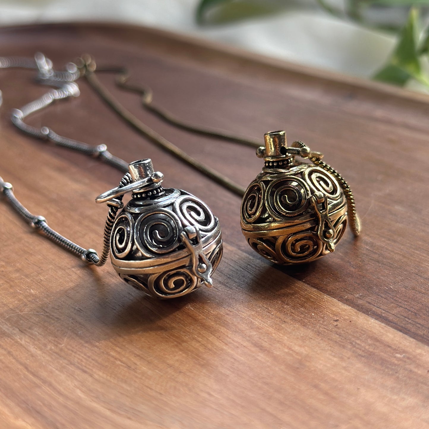 Harmony Ball locket with chain | Scent locket | perfume necklace - Bloom - By Sushmita