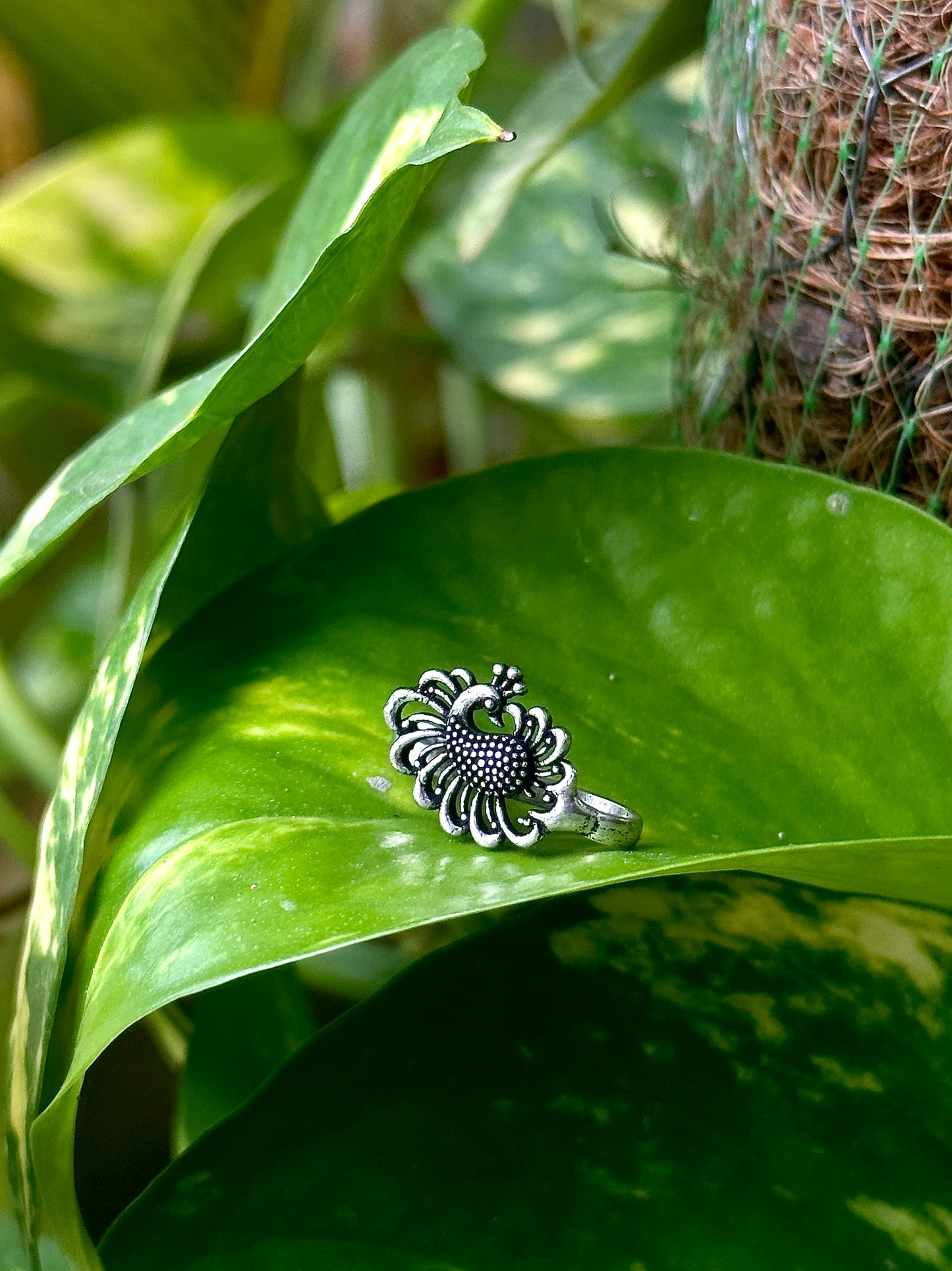 Silver Nose Pin | clip on for Nose - Bloom - By Sushmita