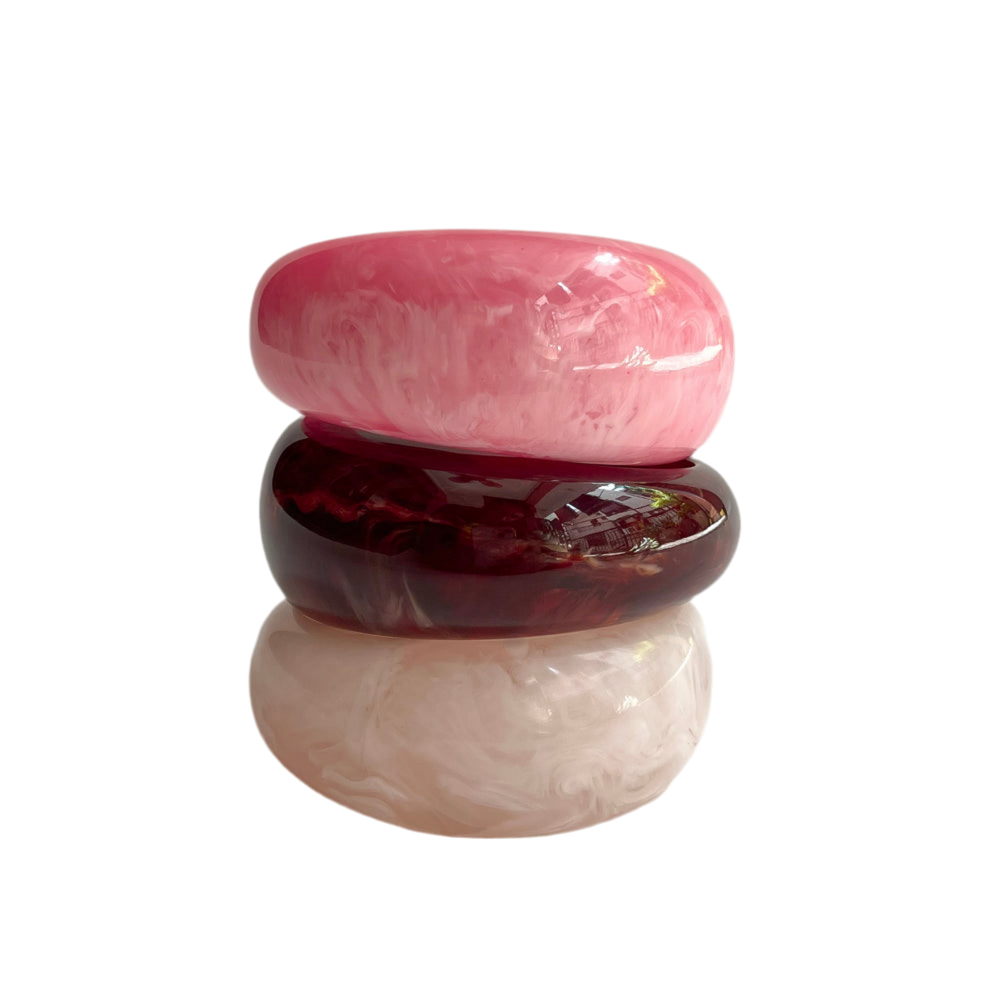 Resin Bracelet Stack / kada 3- piece set