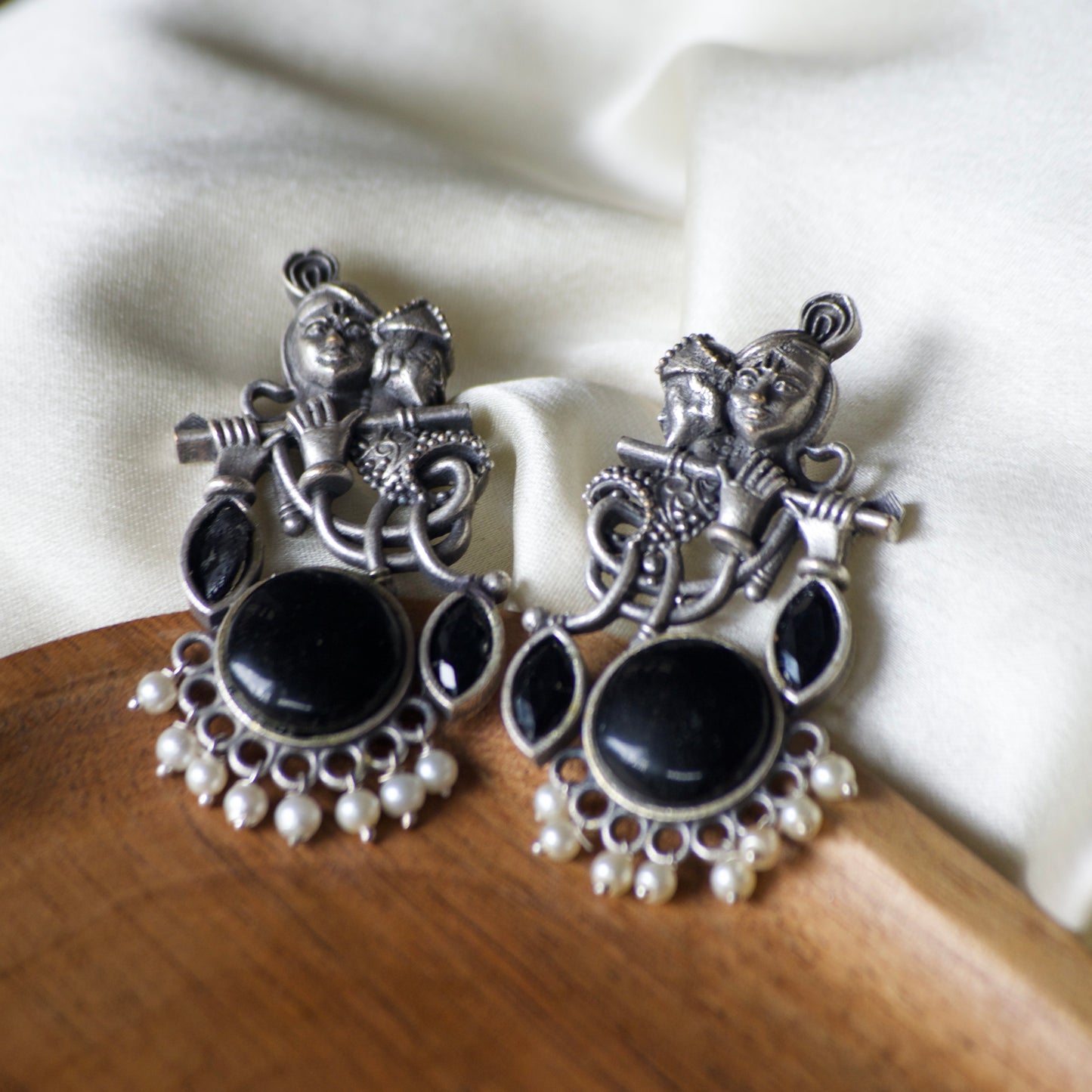 Lord krishna with Bansi earrings - Bloom - By Sushmita