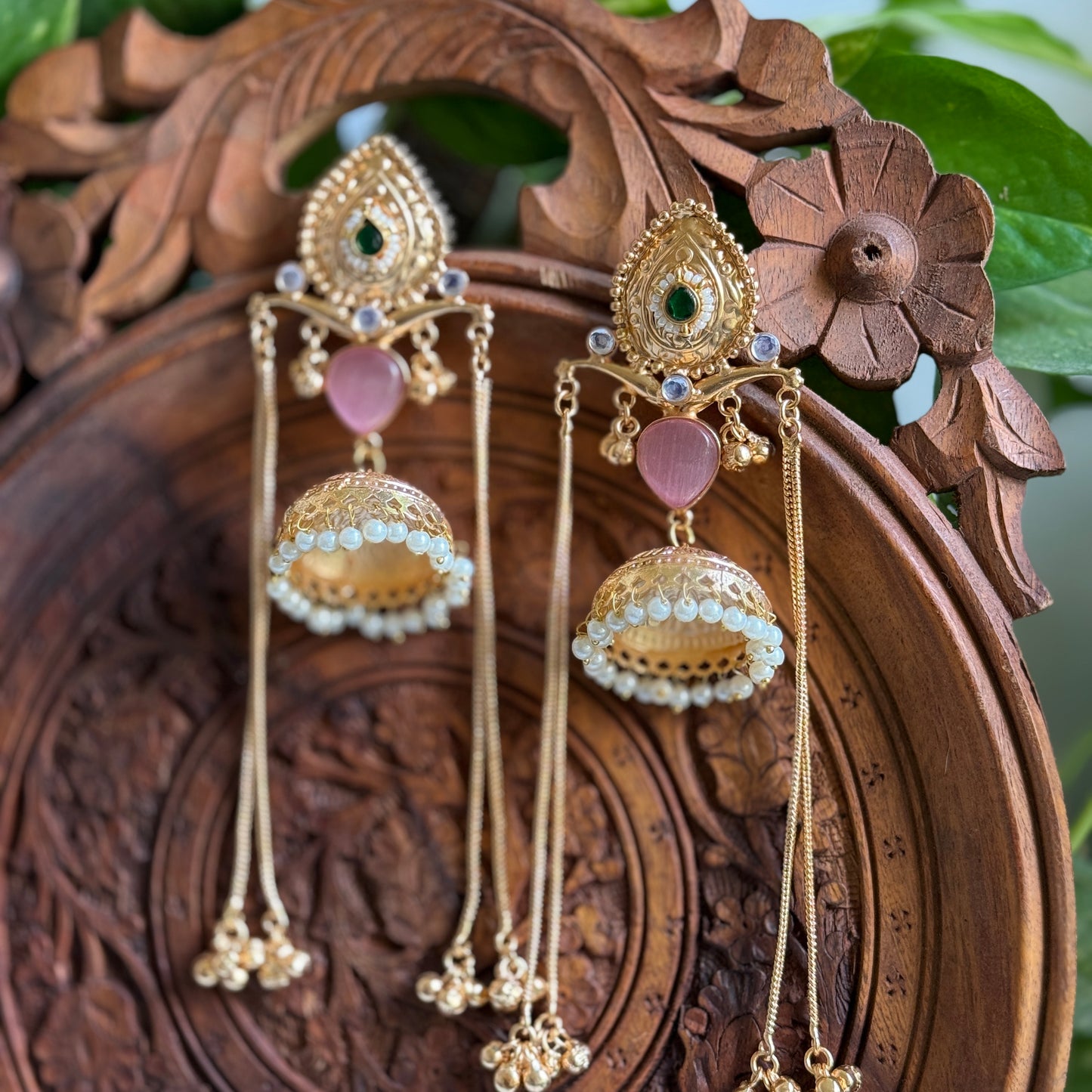 Sanya | gold plated Jhumka Earrings