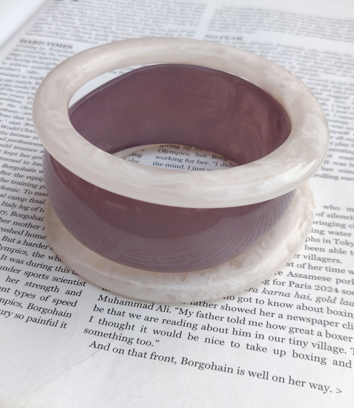 Resin Bracelet Stack / kada 3- piece set
