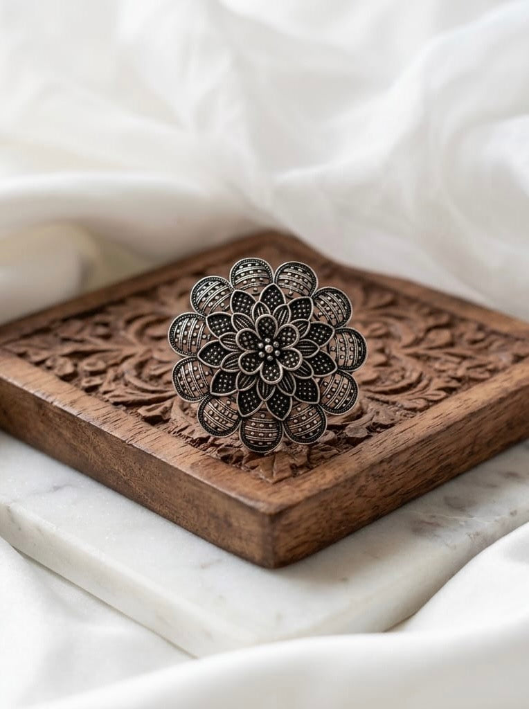 Adjustable Silver plated Ring