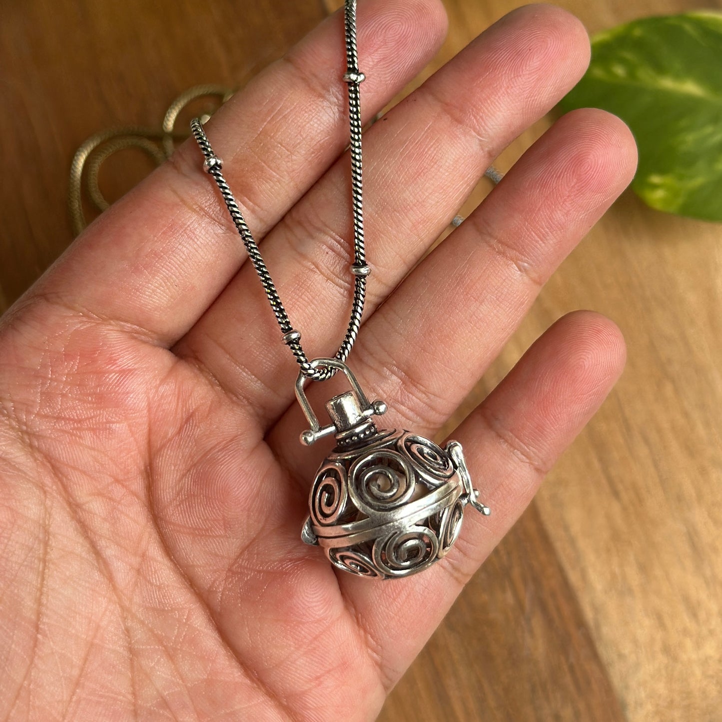 Harmony Ball locket with chain | Scent locket | perfume necklace - Bloom - By Sushmita