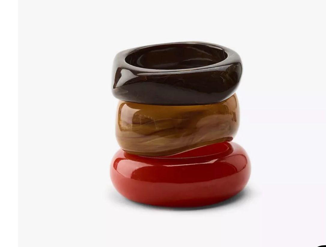 Resin Bracelet Stack / kada 3- piece set