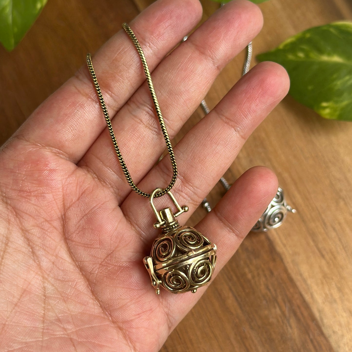 Harmony Ball locket with chain | Scent locket | perfume necklace - Bloom - By Sushmita