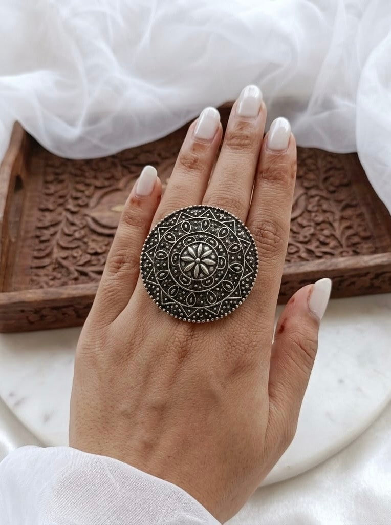 Adjustable Silver plated Ring