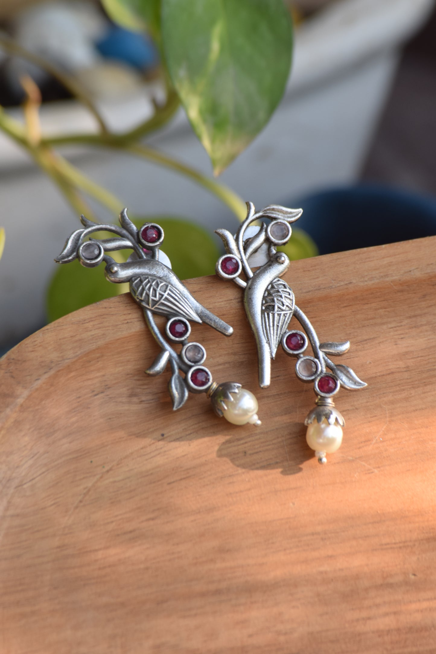Qurbat Silver Earrings - Bloom - By Sushmita