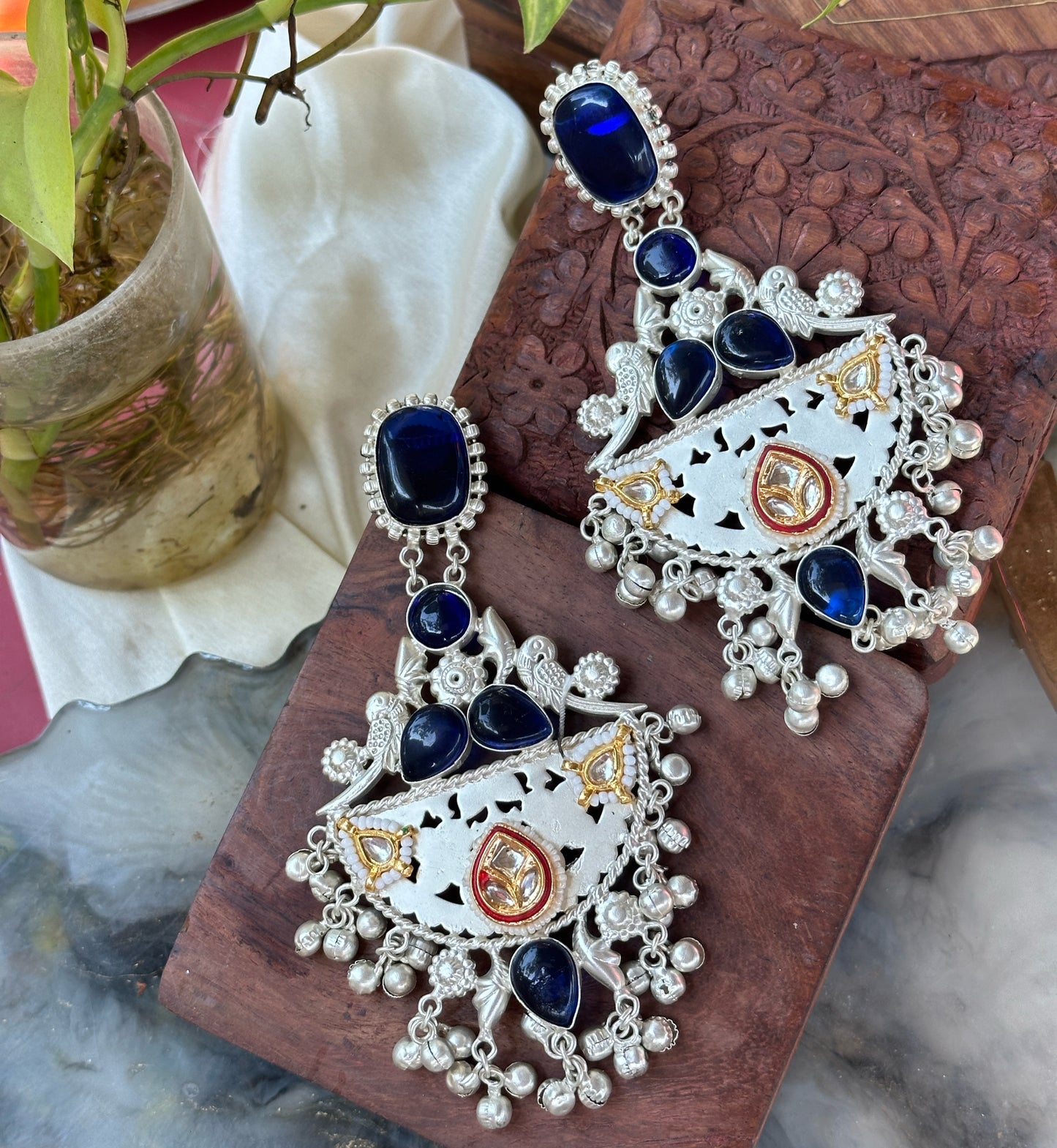 KAFOORI EARRINGS white pearl - Bloom - By Sushmita