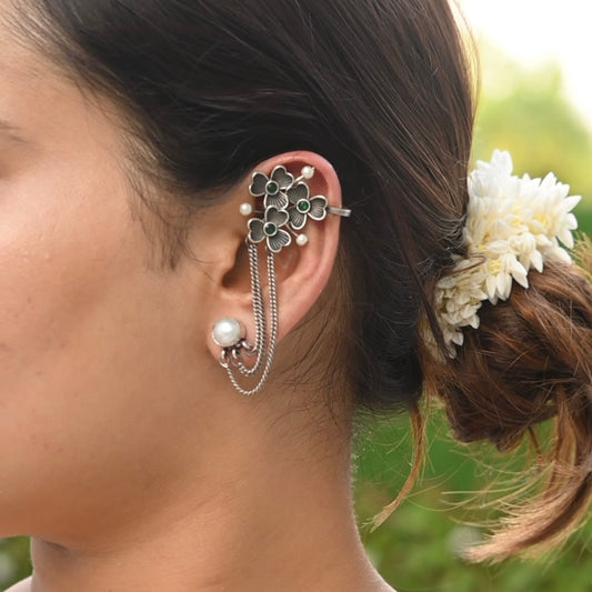 GUL | chain Ear - cuff | Statement Earrings | Bugadi - Bloom - By Sushmita