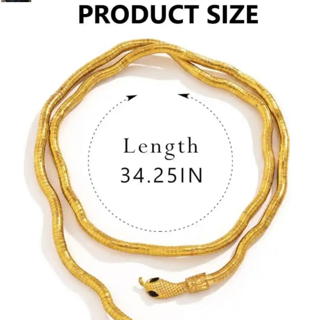 Flexible bendable Wrap Around Snake Necklace / Snake Bracelet / waist belt