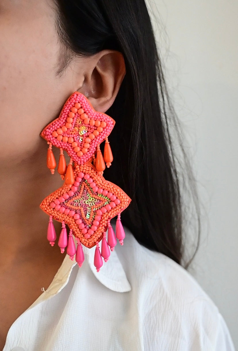 BEADED EARRINGS - Bloom - By Sushmita