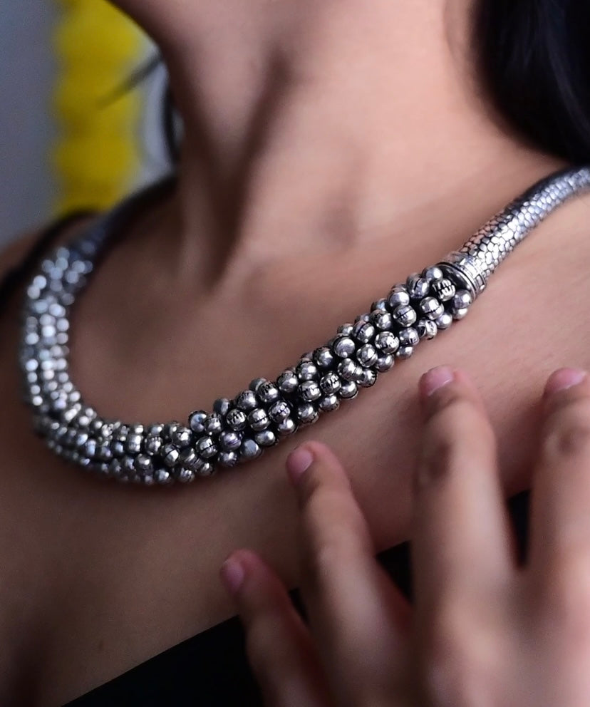 Statement Ghungroo Necklace - Bloom - By Sushmita