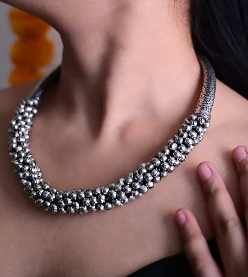 Statement Ghungroo Necklace - Bloom - By Sushmita