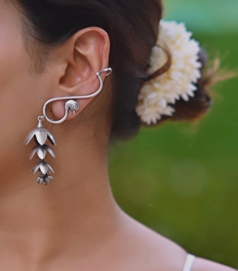 Adah | chain Ear - cuff | Statement Earrings | Bugadi - Bloom - By Sushmita