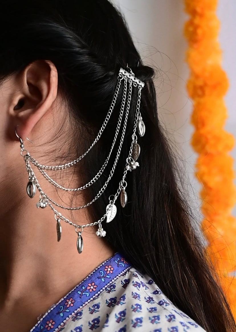 Two-way EarChain - Bloom - By Sushmita