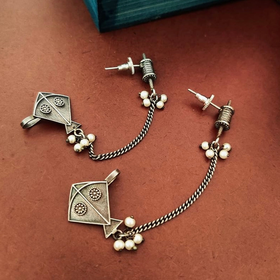 PATANG | chain Ear - cuff | Statement Earrings | Bugadi - Bloom - By Sushmita