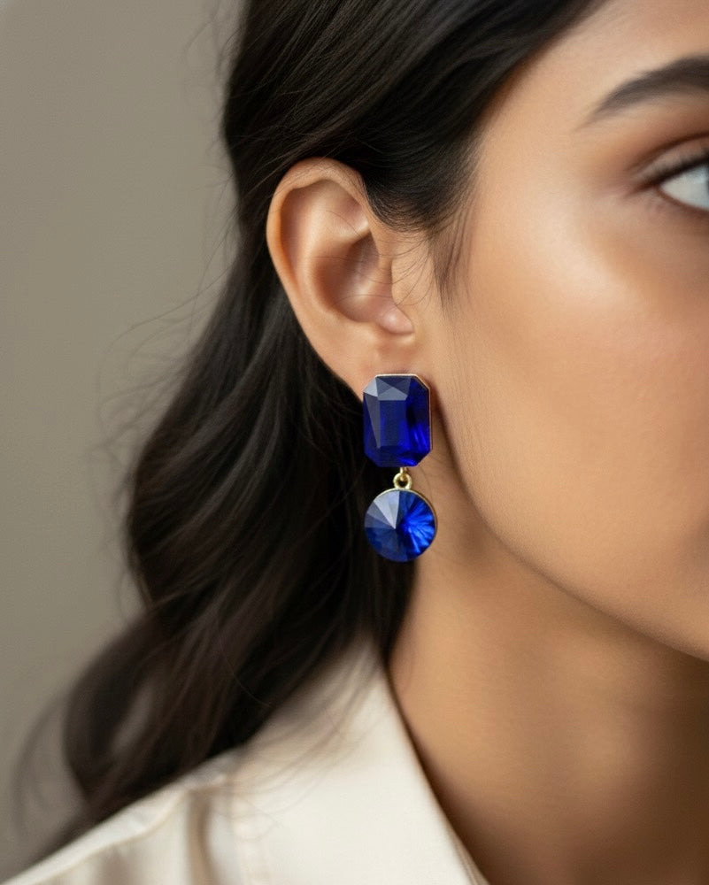 Crystal Stone Drop Earrings