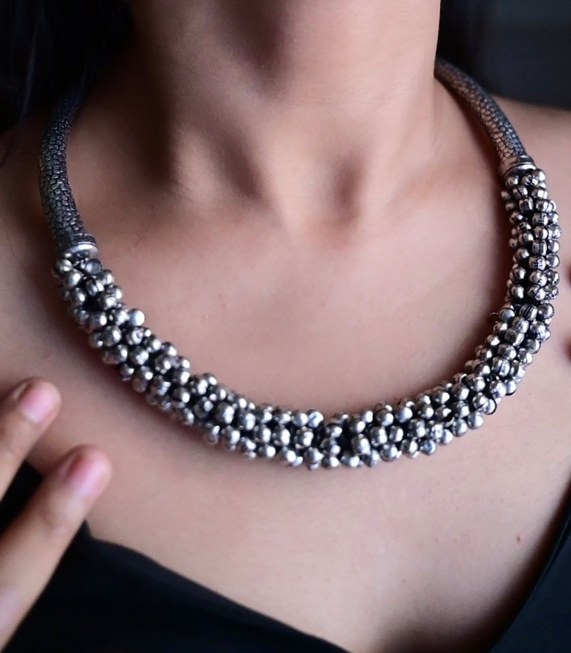 Statement Ghungroo Necklace - Bloom - By Sushmita
