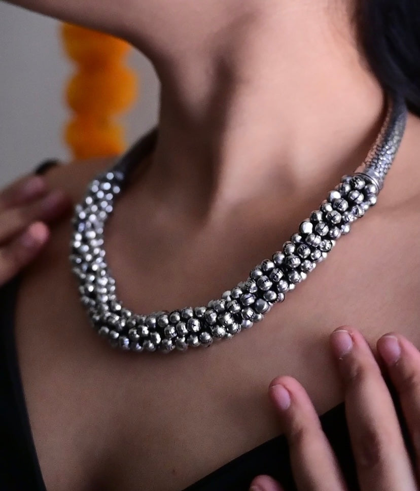 Statement Ghungroo Necklace - Bloom - By Sushmita