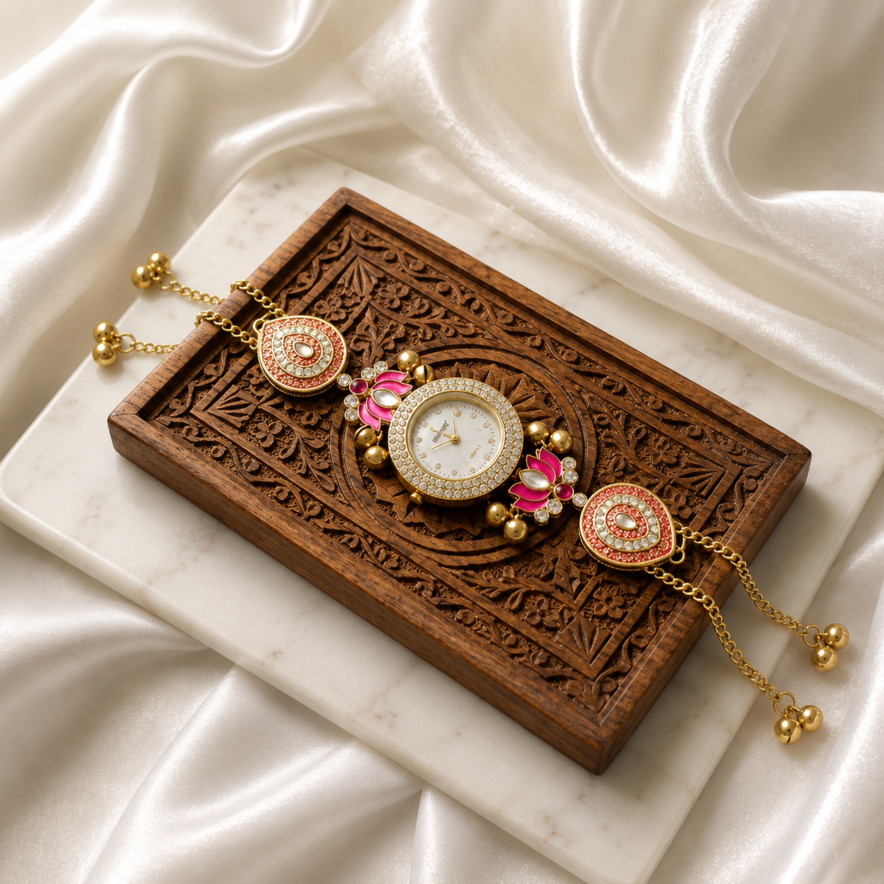 Kundan designed Watch | hand Jewelry