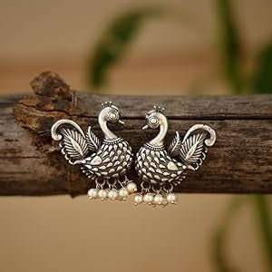 PEACOCK STUD EARRINGS - Bloom - By Sushmita