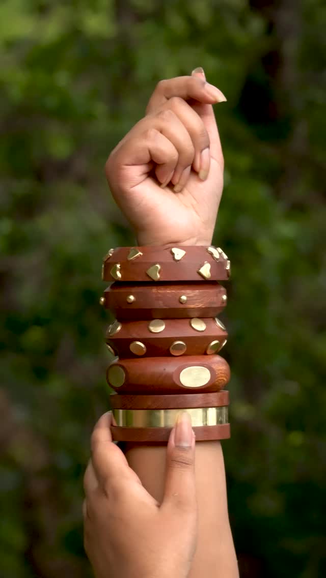 Wooden bracelet / kada 5-piece Set