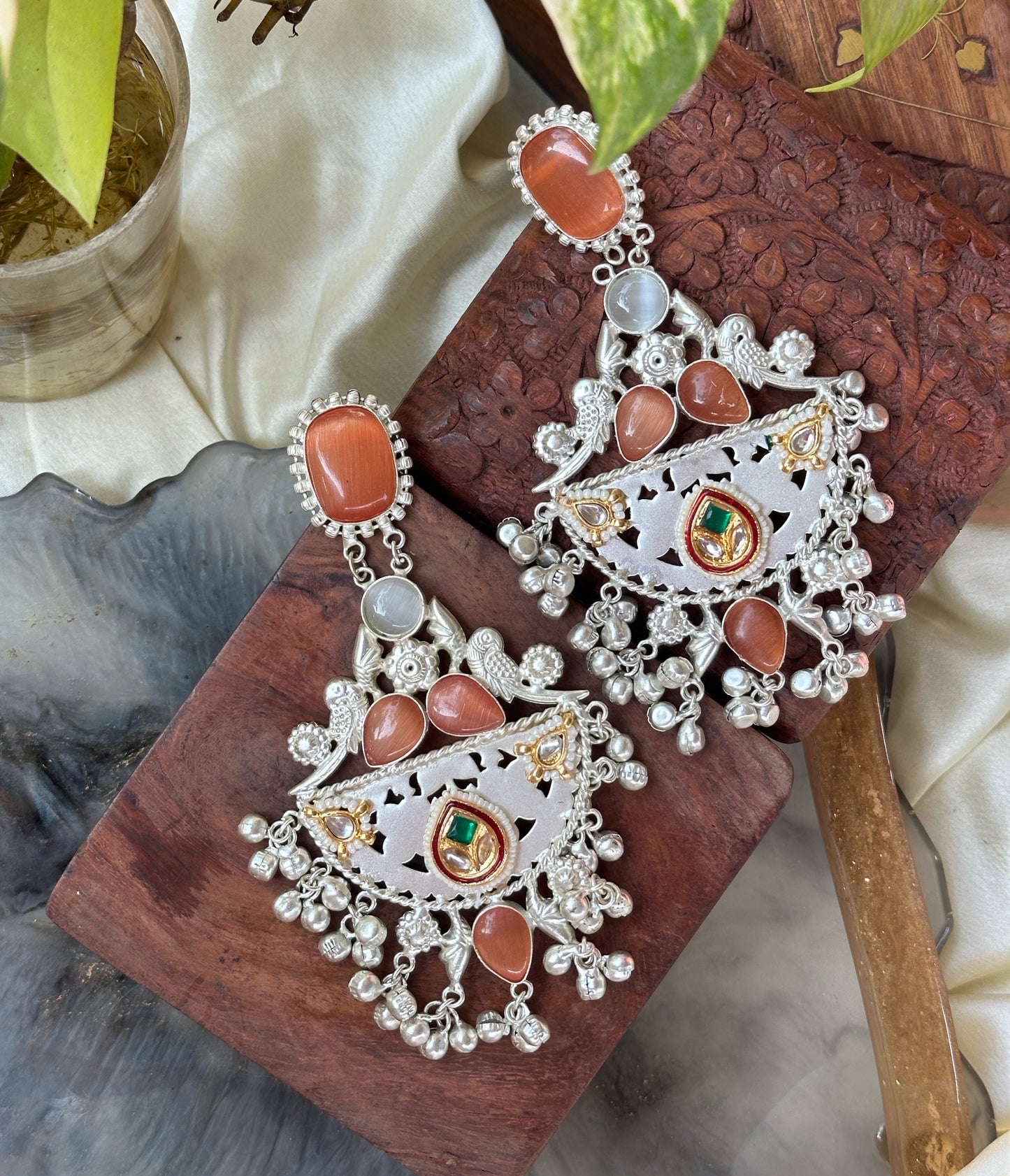 KAFOORI EARRINGS white pearl - Bloom - By Sushmita