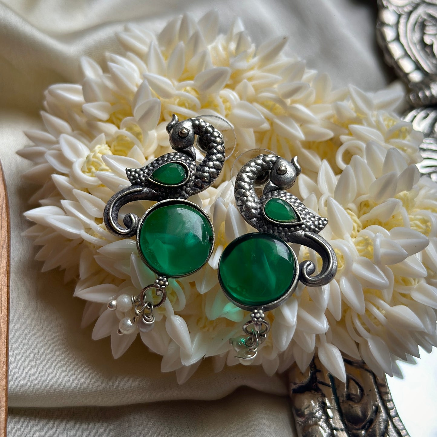 Color Stone bird Earrings - Bloom - By Sushmita