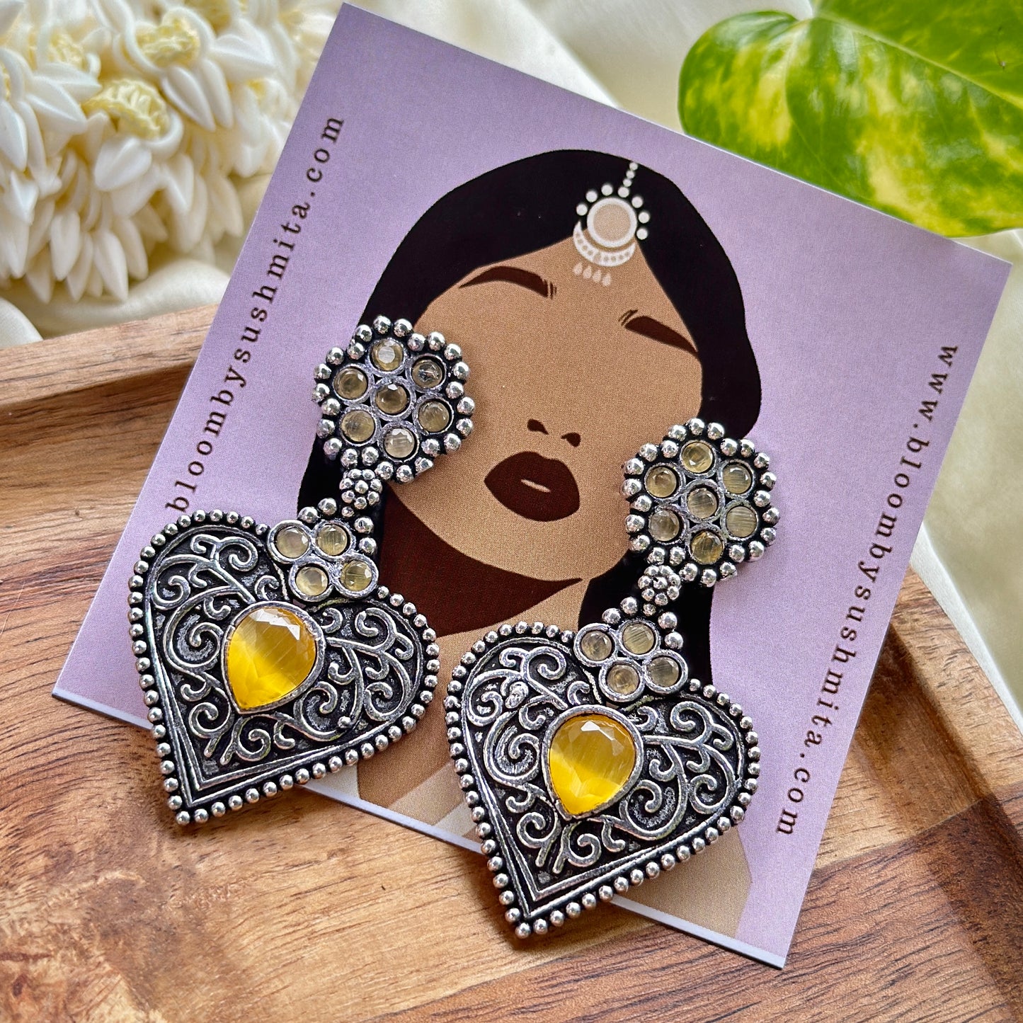 Color Stone Earrings - Bloom - By Sushmita