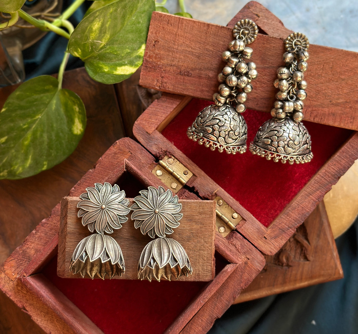 SET OF TWO | JHUMKA | EARRINGS - Bloom - By Sushmita