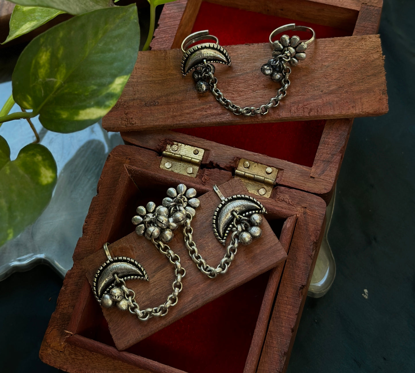 Ring And Ear Cuff Combo - Bloom - By Sushmita