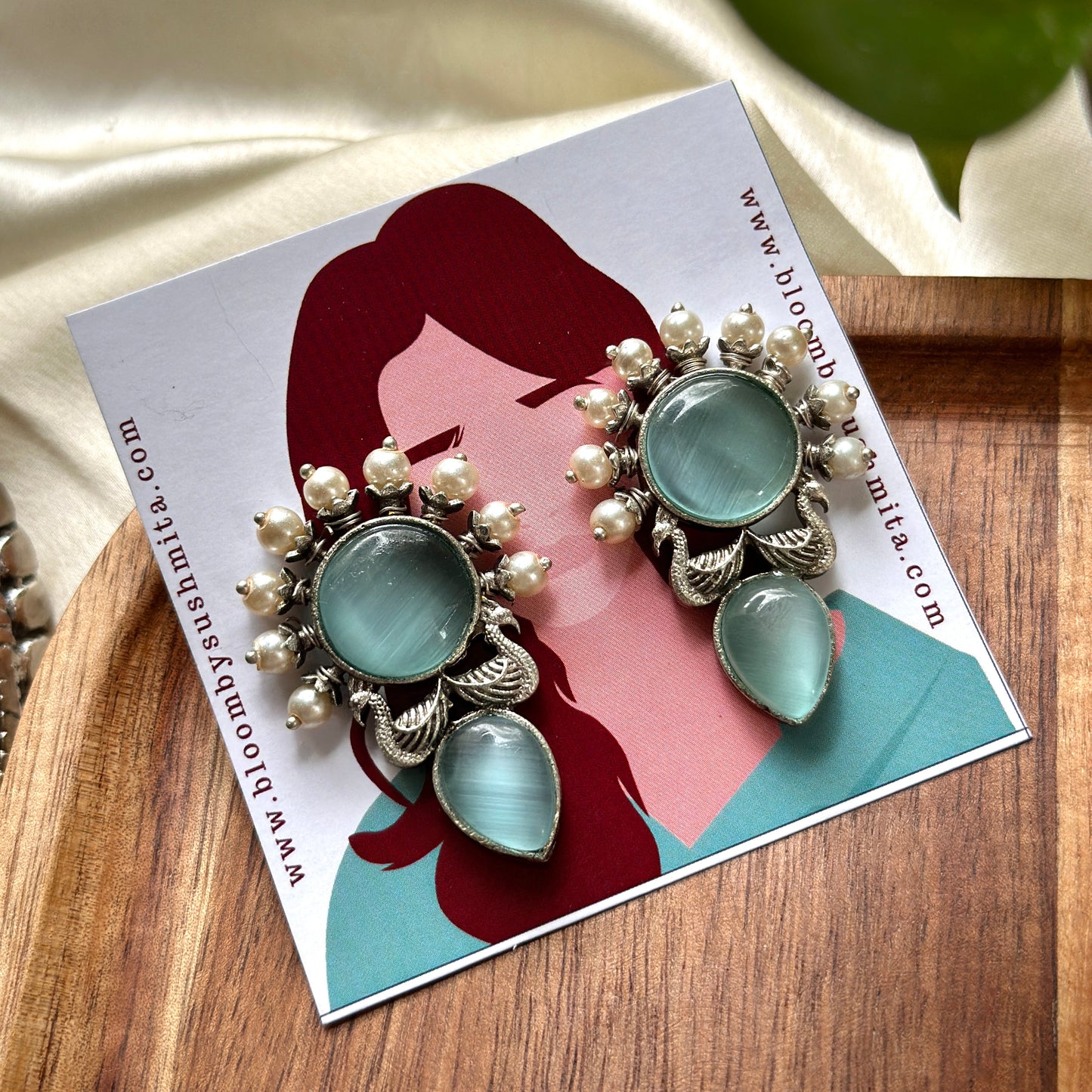 Monalisa Stone earrings - Bloom - By Sushmita