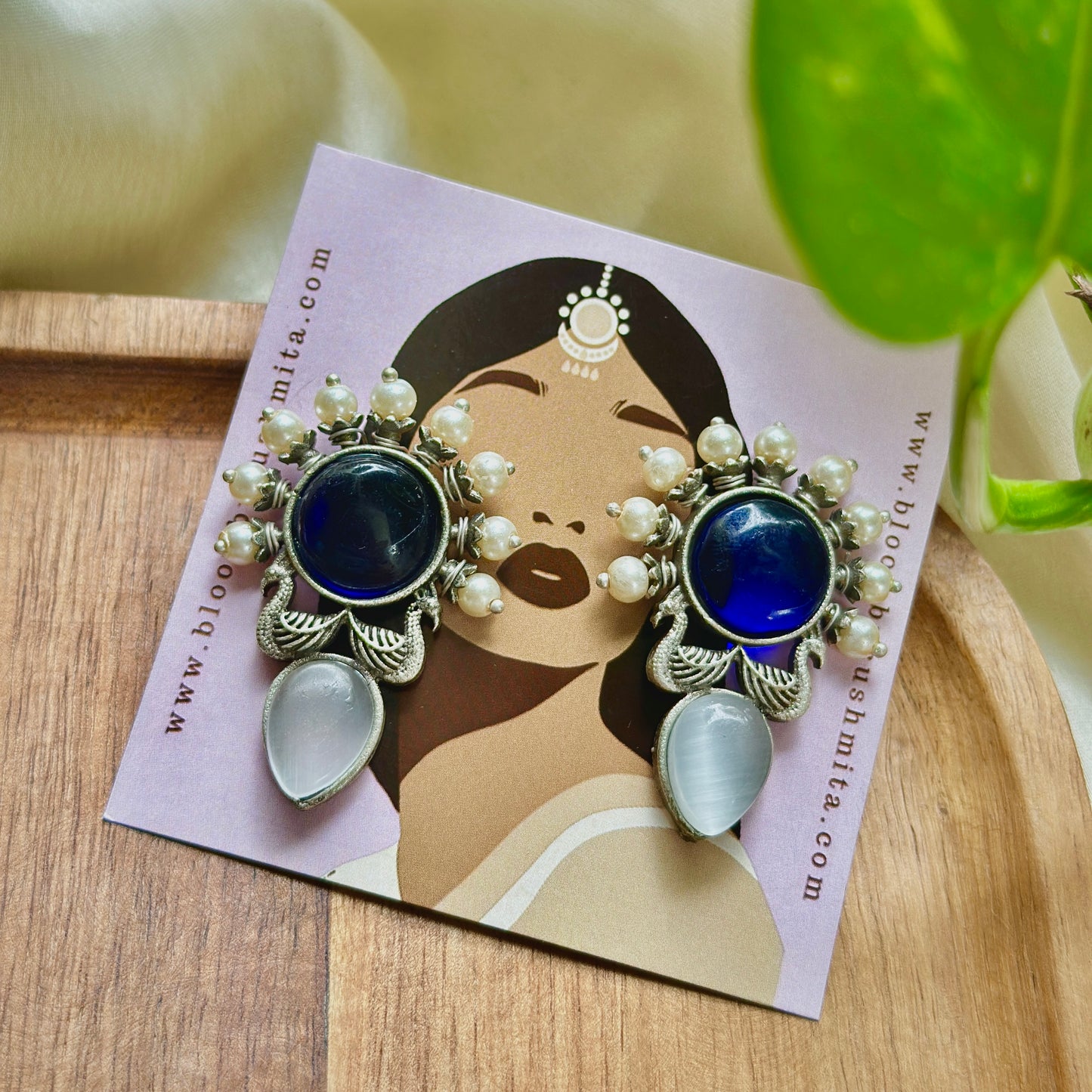 Monalisa Stone earrings - Bloom - By Sushmita