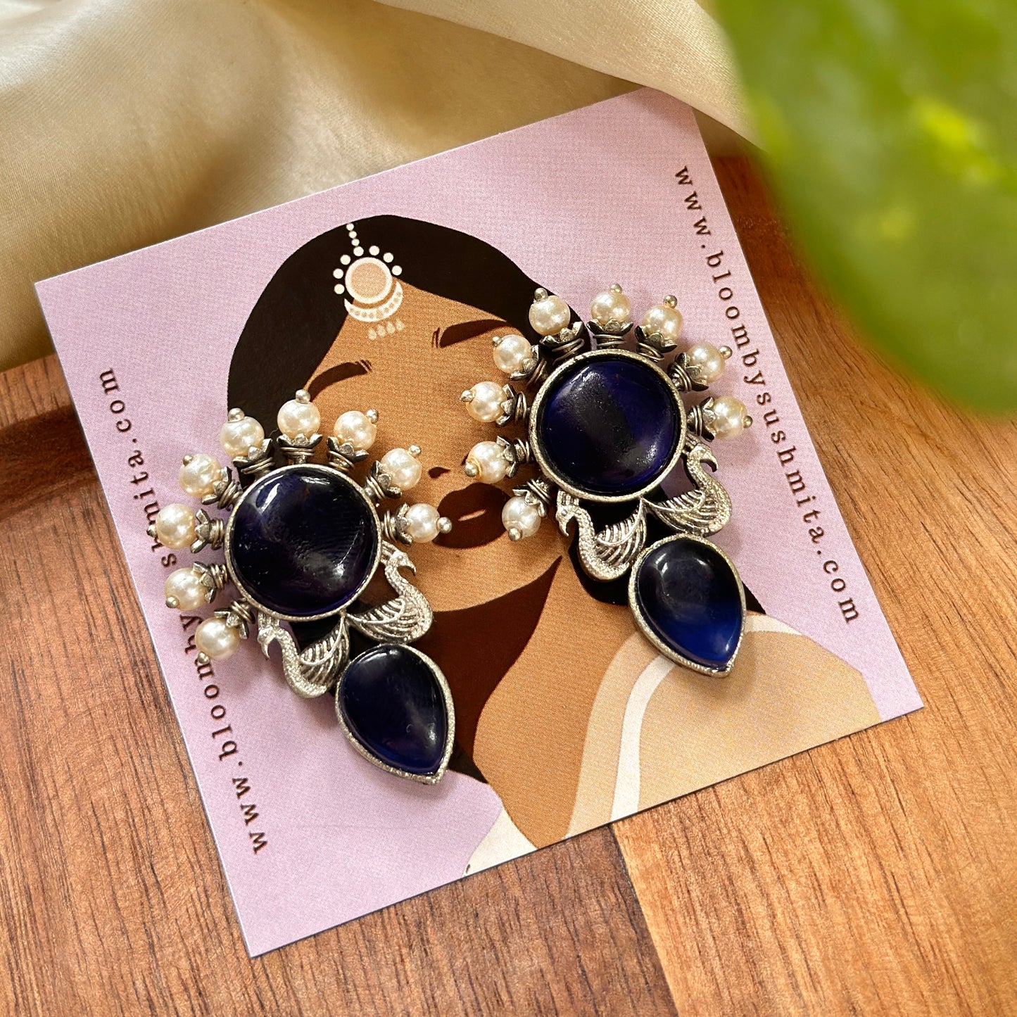 Monalisa Stone earrings - Bloom - By Sushmita