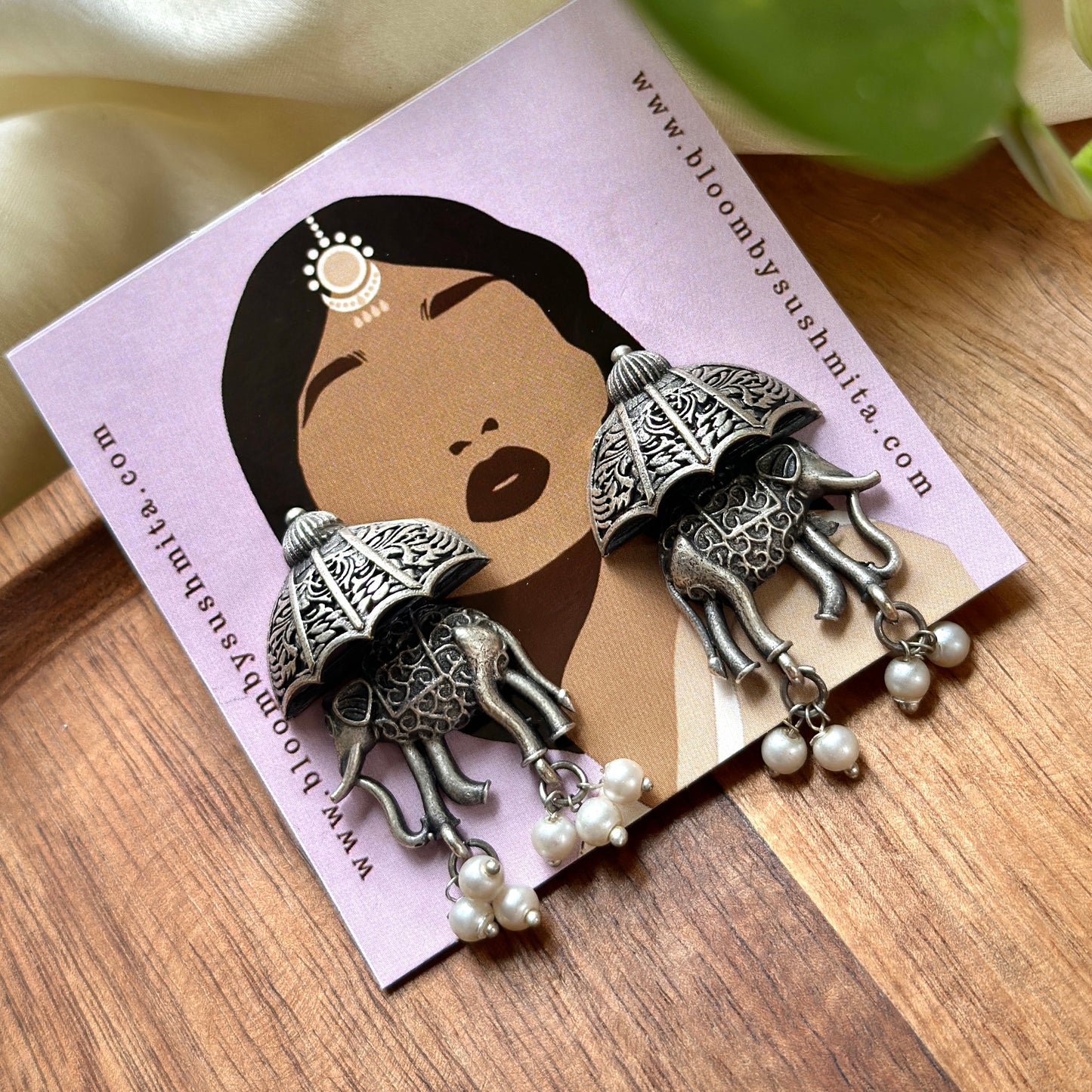 Bahubali Statement Elephant Earring - Bloom - By Sushmita