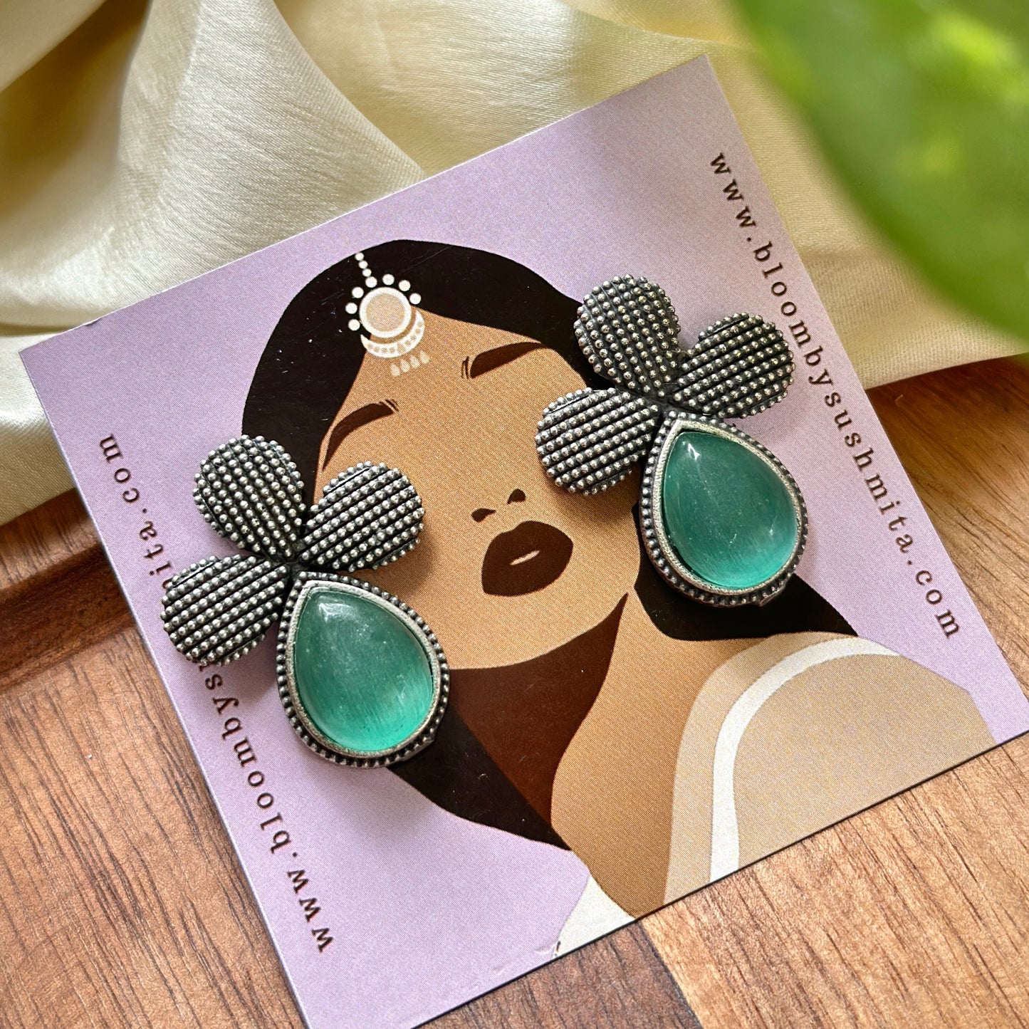 Monalisa Stone Earrings - Bloom - By Sushmita