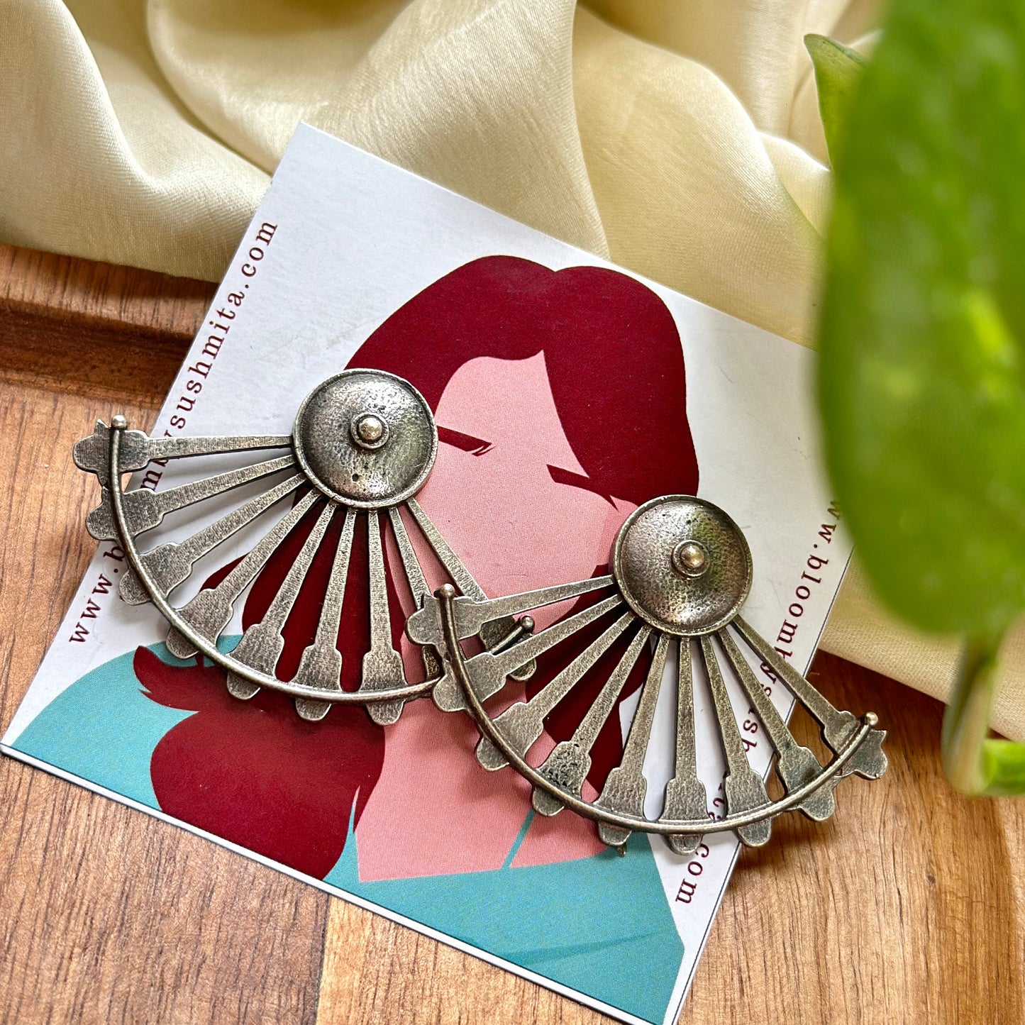 Antique sillver Earrings - Bloom - By Sushmita